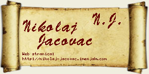 Nikolaj Jačovac vizit kartica